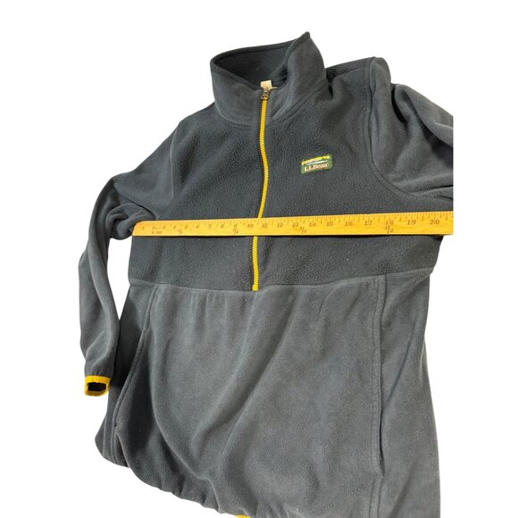 Vintage L.L.Bean Mens Fleece Pullover Jacket L Blue & Yellow Trim. Size M - Picture 4 of 8